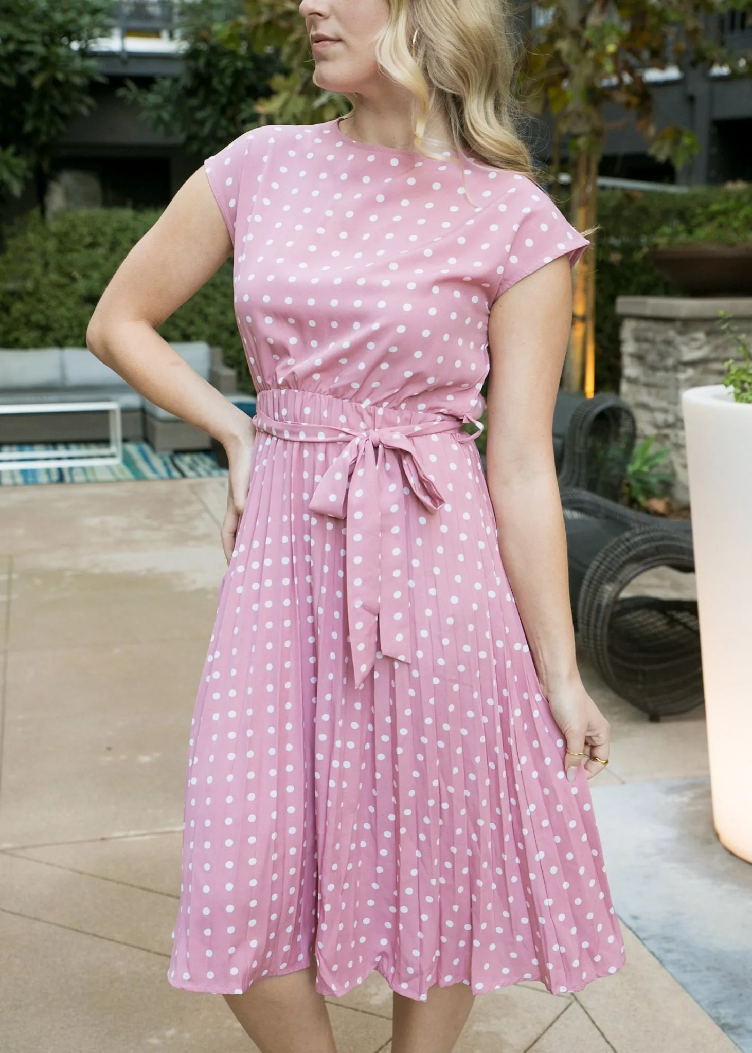 Polka Dot Cap Sleeve Dress sold by Anna-Kaci product image thumbnail 3