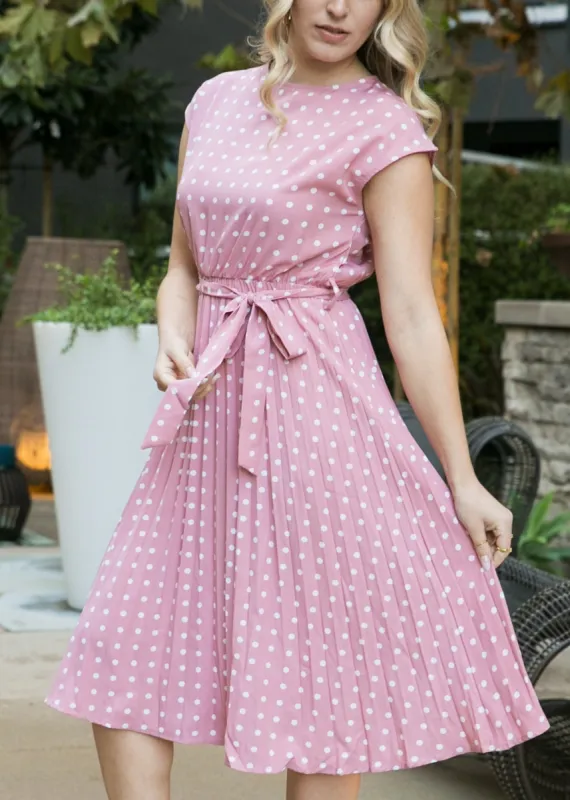 Polka Dot Cap Sleeve Dress sold by Anna-Kaci