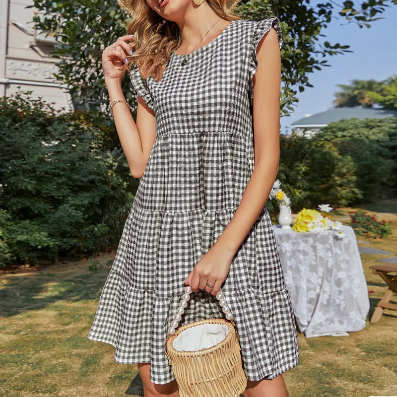 Tiered Ruffle Sleeve Tunic Dress sold by Anna-Kaci