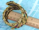 Egyptian Snake Stretchable Cuff Wrap Bracelet sold by Anna-Kaci