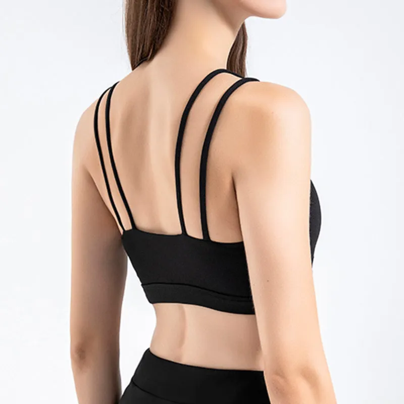 Scoop Lined Double Strap Fitness Bra made by Anna-Kaci