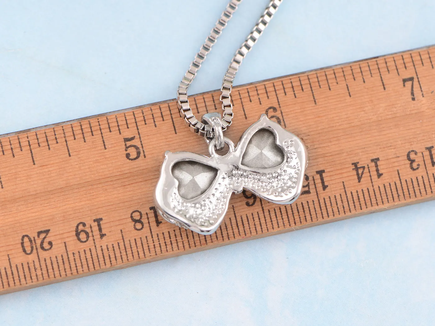 Swarovski Crystal Element Encrusted Classic Bow Pendant Necklace sold by Anna-Kaci product image thumbnail 5