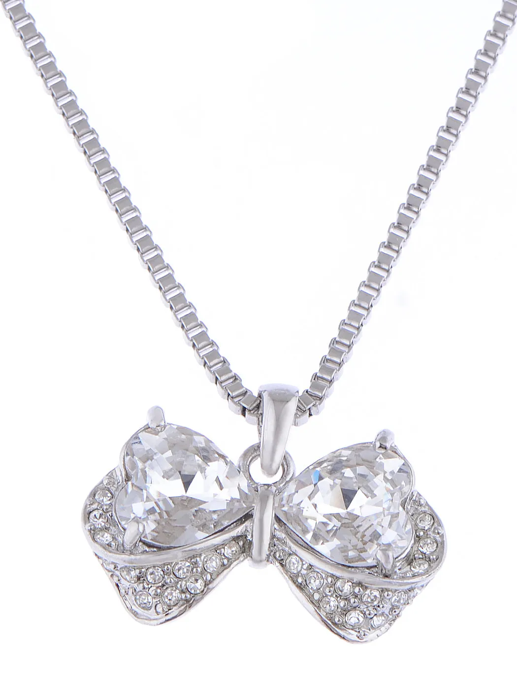 Swarovski Crystal Element Encrusted Classic Bow Pendant Necklace sold by Anna-Kaci