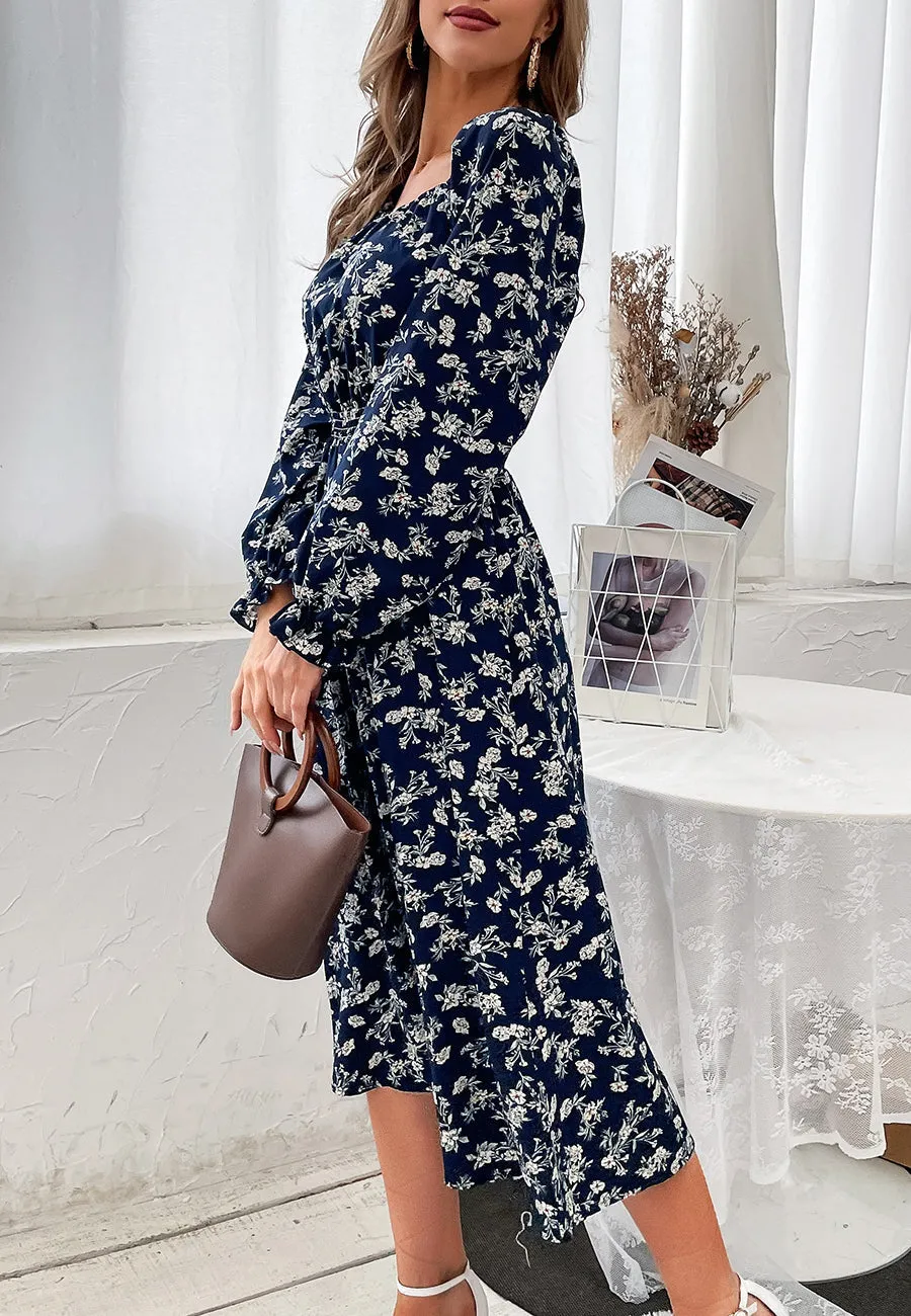 Square Neck Gathered Waist Dress sold by Anna-Kaci product image thumbnail 5