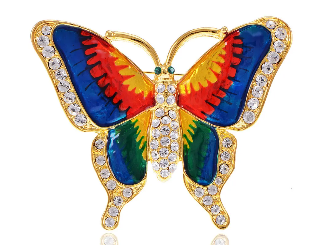 Colorful Butterfly Insect Brooch Pin made by Anna-Kaci