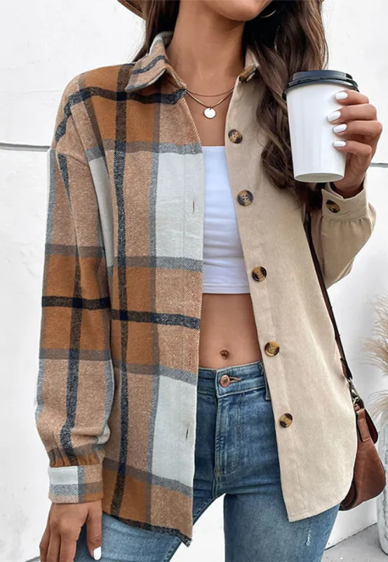 Two Tone Plaid Shacket sold by Anna-Kaci