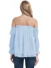 Anna-Kaci Womens Semi Sheer Boho Peasant Long Sleeve Off the Shoulder Top sold by Anna-Kaci