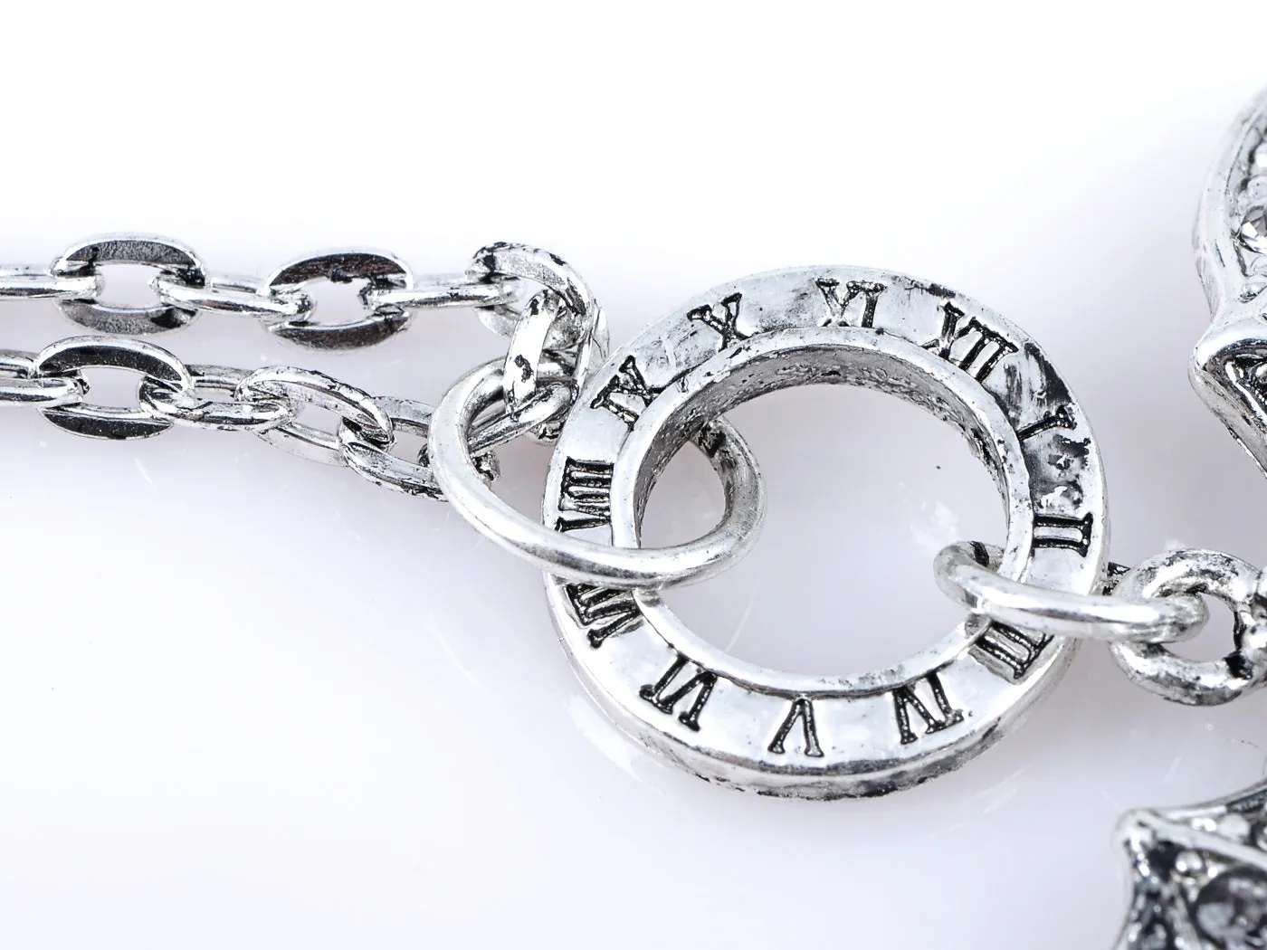 Black Flying Bat Pendant Necklace With Roman Numeral Engravings sold by Anna-Kaci product image thumbnail 4