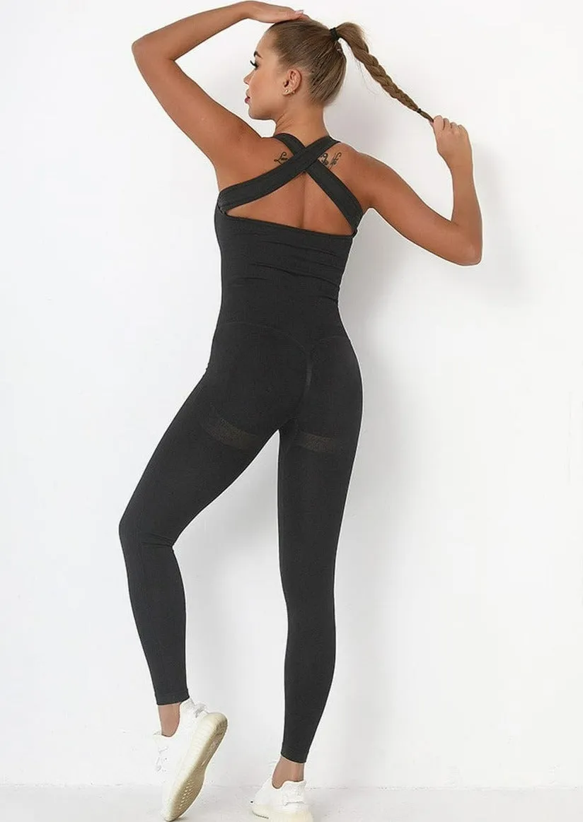 Crisscross Jumpsuit Onesie sold by Anna-Kaci product image thumbnail 2