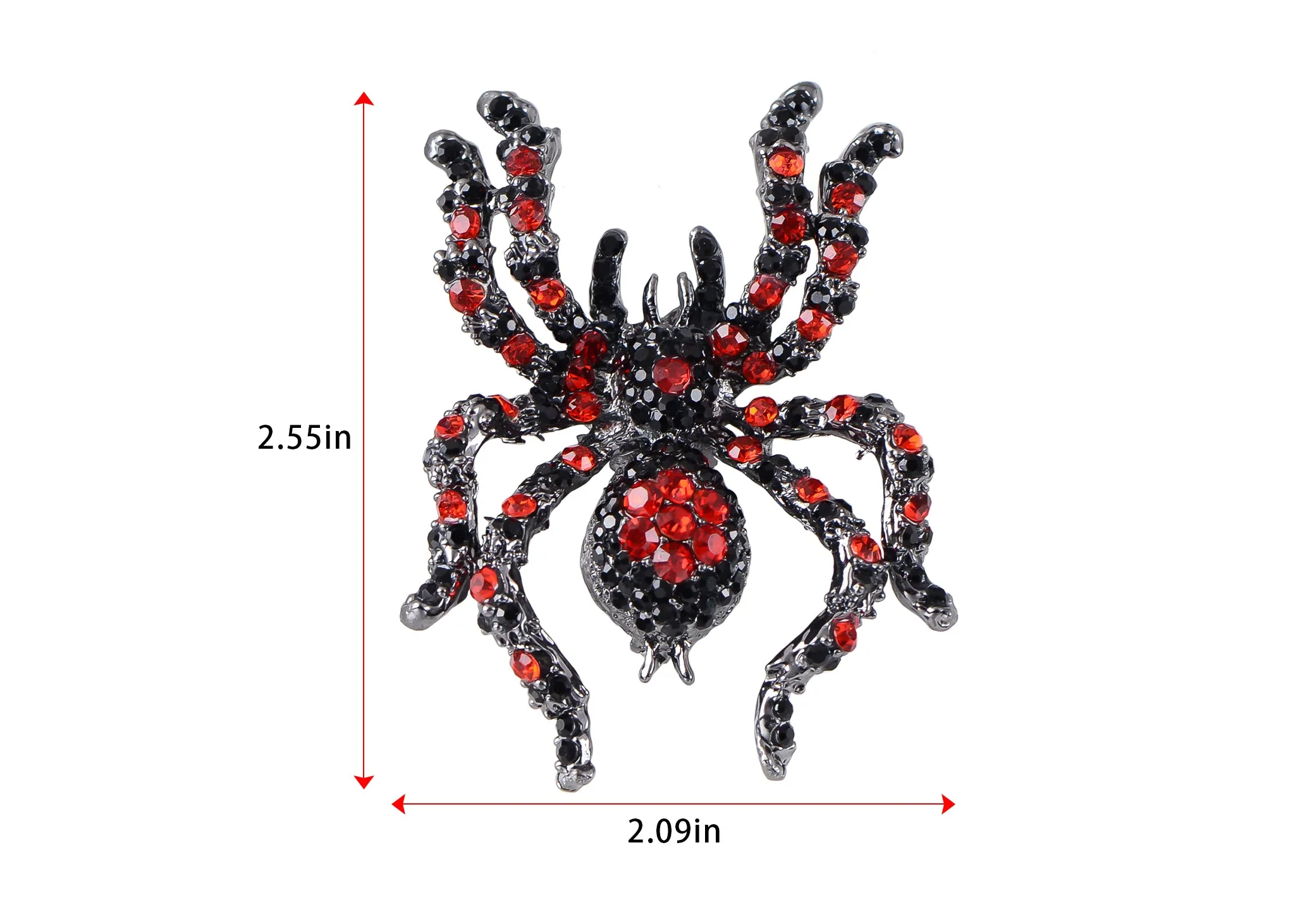 Alilang Black Crystal Rhinestone Spider Brooch Pin Halloween Decoration and Cosplay Accessory Jewelry sold by Anna-Kaci product image thumbnail 4