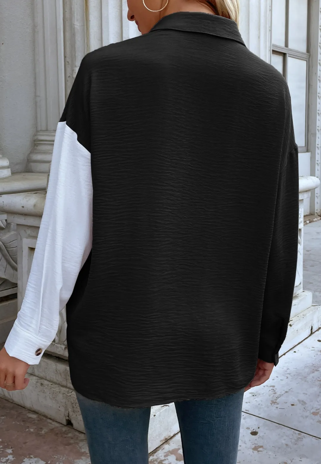 Two Tone Textured Button Shirt sold by Anna-Kaci product image thumbnail 4