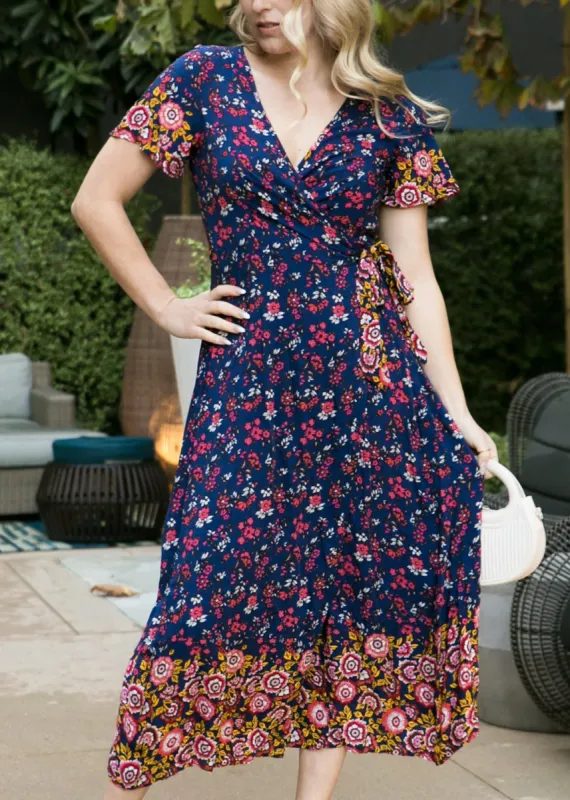 Boho Side Wrap Paradise Dress sold by Anna-Kaci