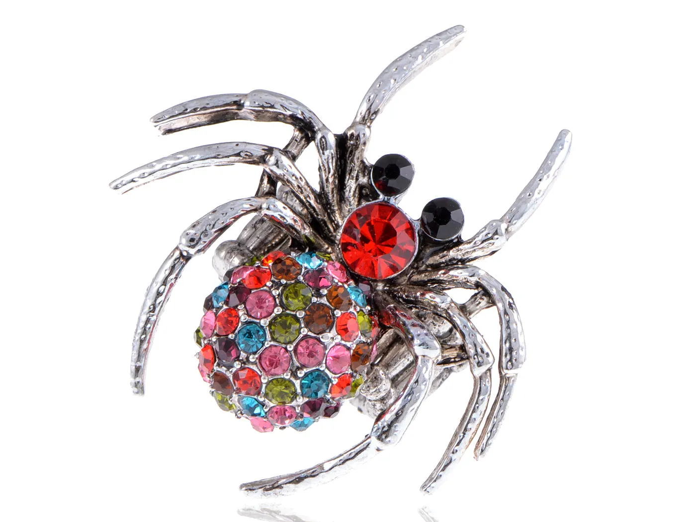 Colorful Poisonous Silver Widow Tarantula Spider Ring sold by Anna-Kaci