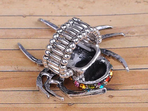 Colorful Poisonous Silver Widow Tarantula Spider Ring sold by Anna-Kaci product image thumbnail 5