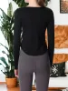 Loose Slim And Quick Drying Long Sleeved Yoga Sweatshirt sold by Anna-Kaci