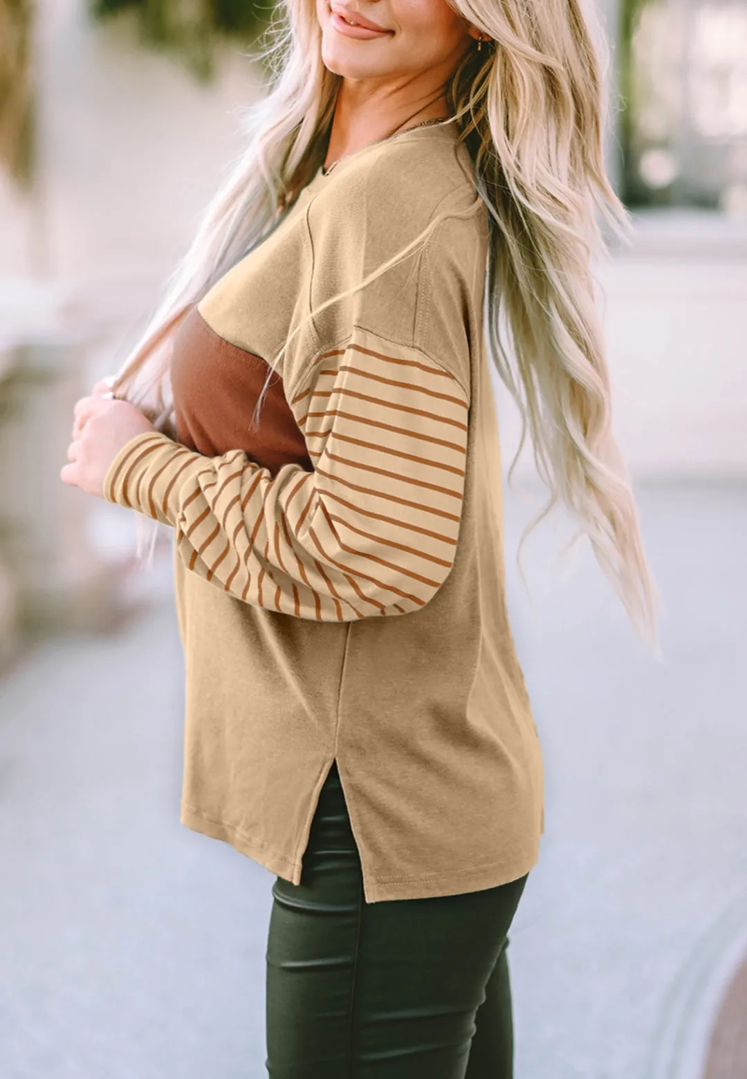 Color Block Striped Long Sleeve Sweater sold by Anna-Kaci product image thumbnail 5