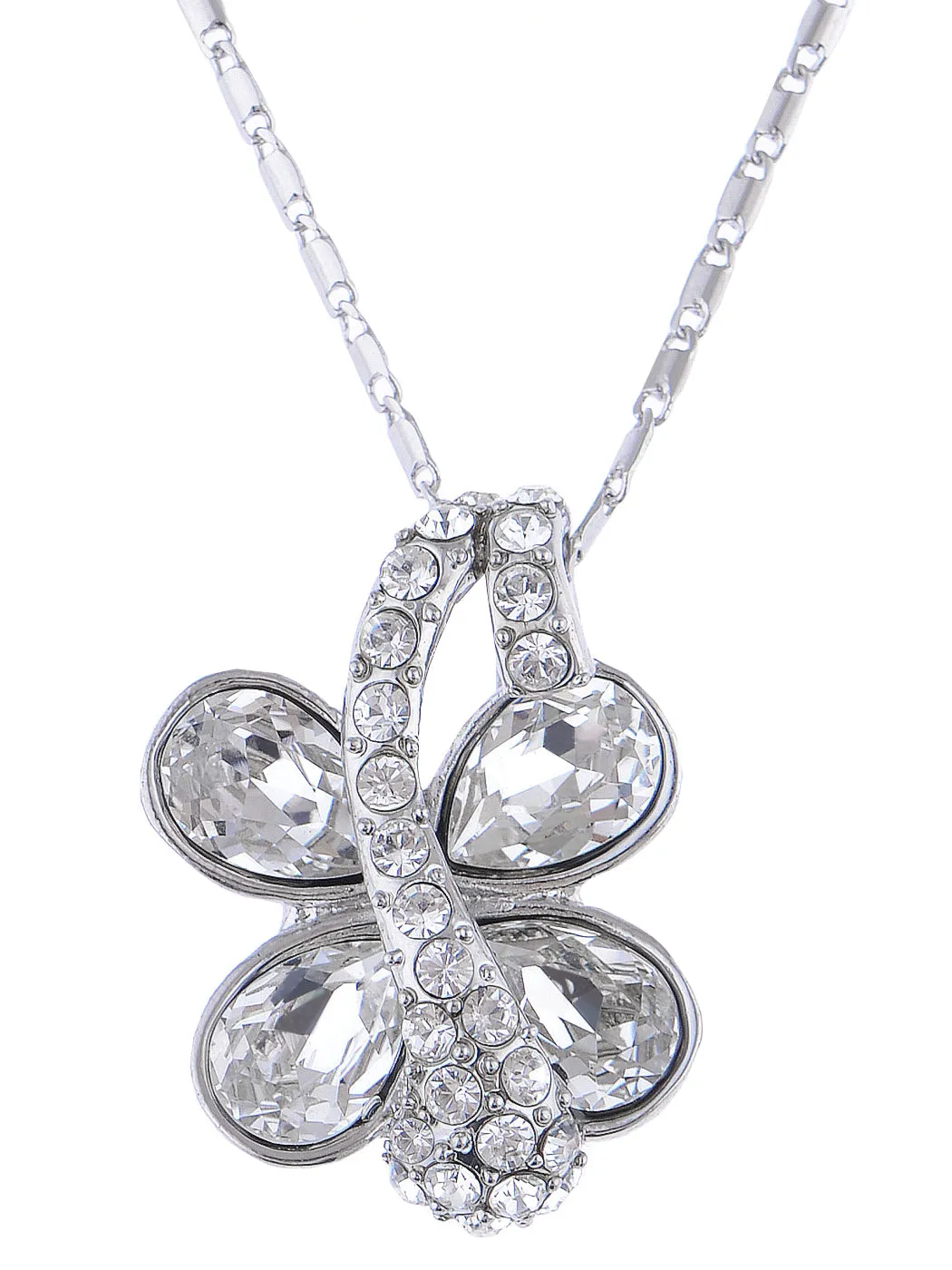 Swarovski Crystal Butterfly Pendant Silver D Birthday Best Girl Friend Necklace sold by Anna-Kaci