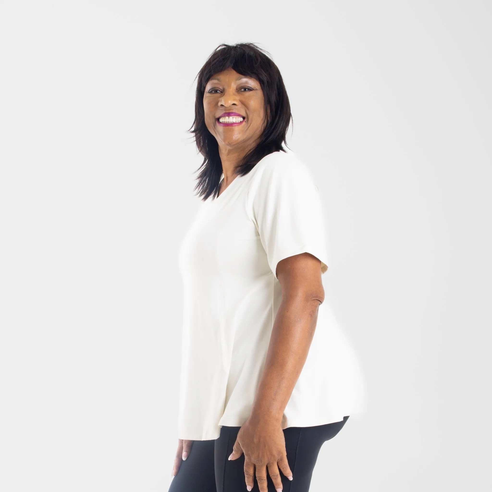 A.M.T. Flowy Tee sold by Any Age Activewear product image thumbnail 3