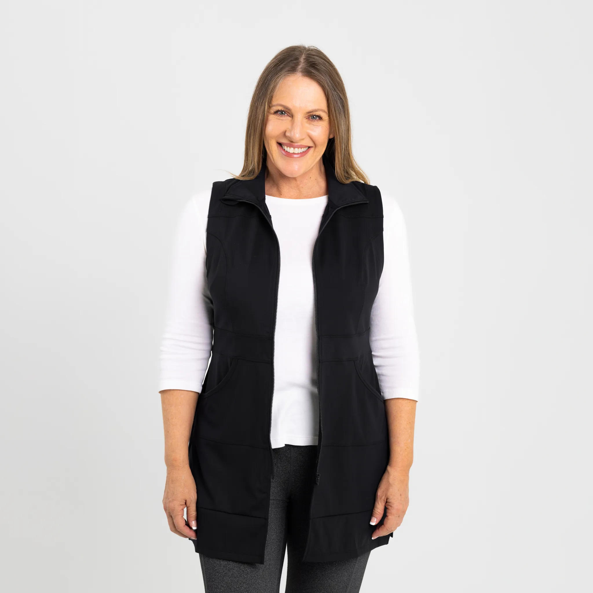 Carefree Long Vest sold by Any Age Activewear