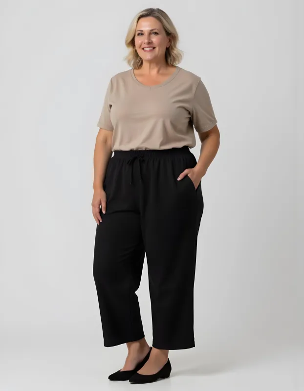 Como Linen/Bamboo Cropped Pant sold by Any Age Activewear