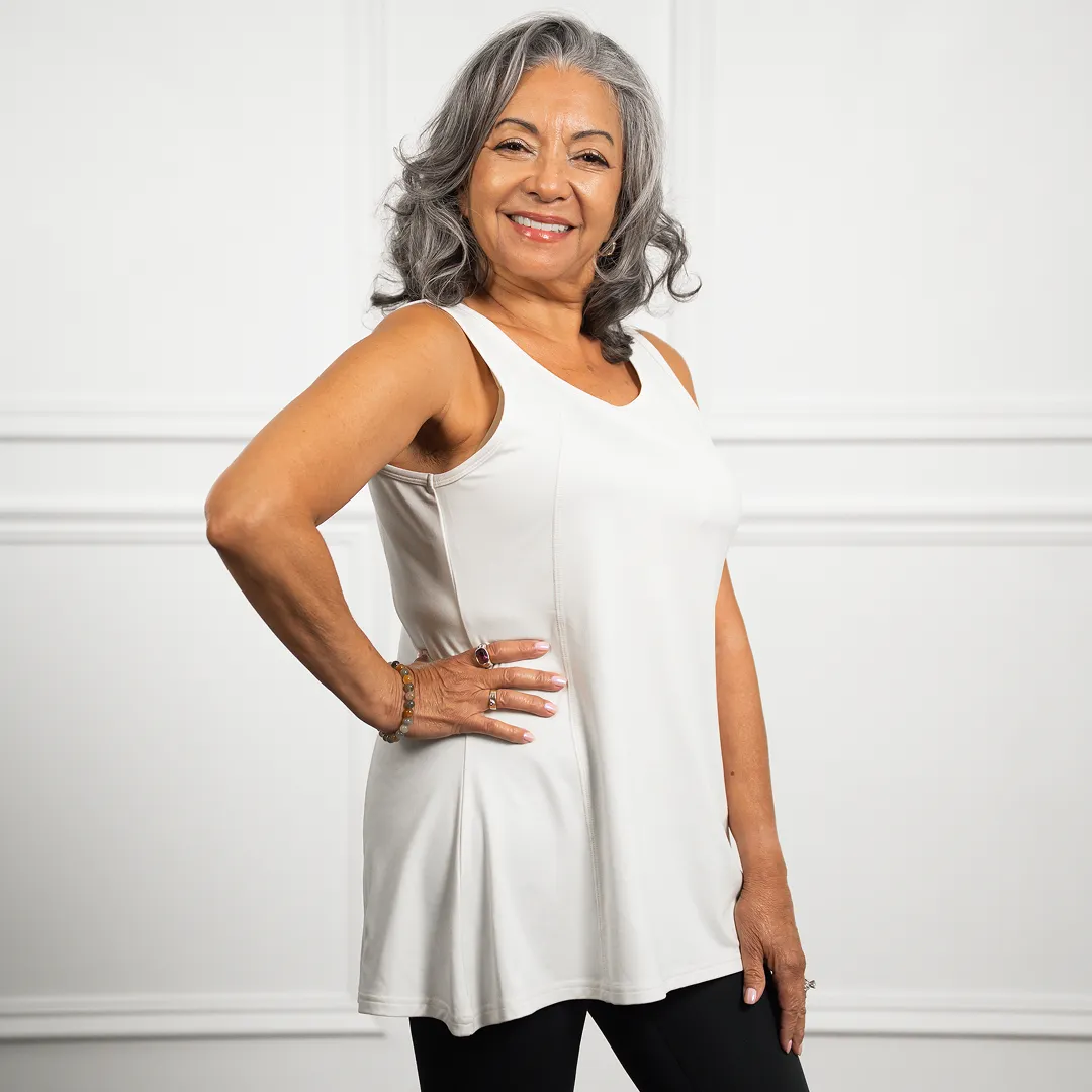 Anti-Muffin-Top Flowy Tank Top (Petite) sold by Any Age Activewear product image thumbnail 5