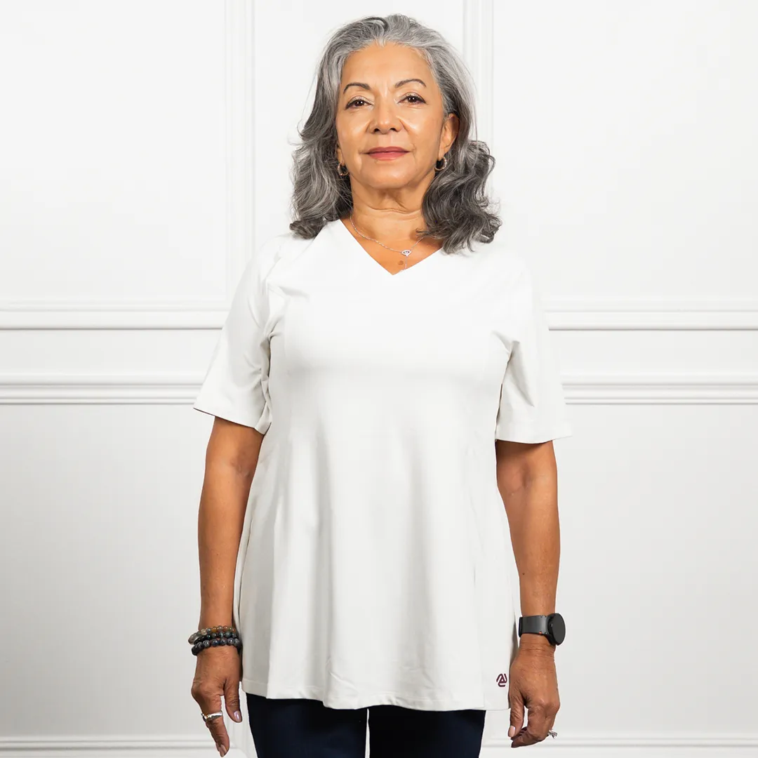 Anti-Muffin-Top Flowy Tee (Petite) sold by Any Age Activewear