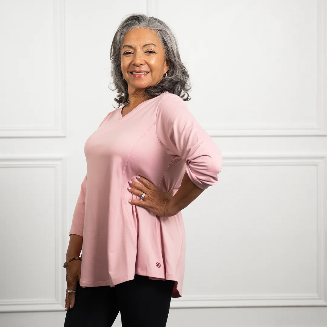 Anti-Muffin Top Flowy 3/4 Sleeve (Petite) sold by Any Age Activewear product image thumbnail 3