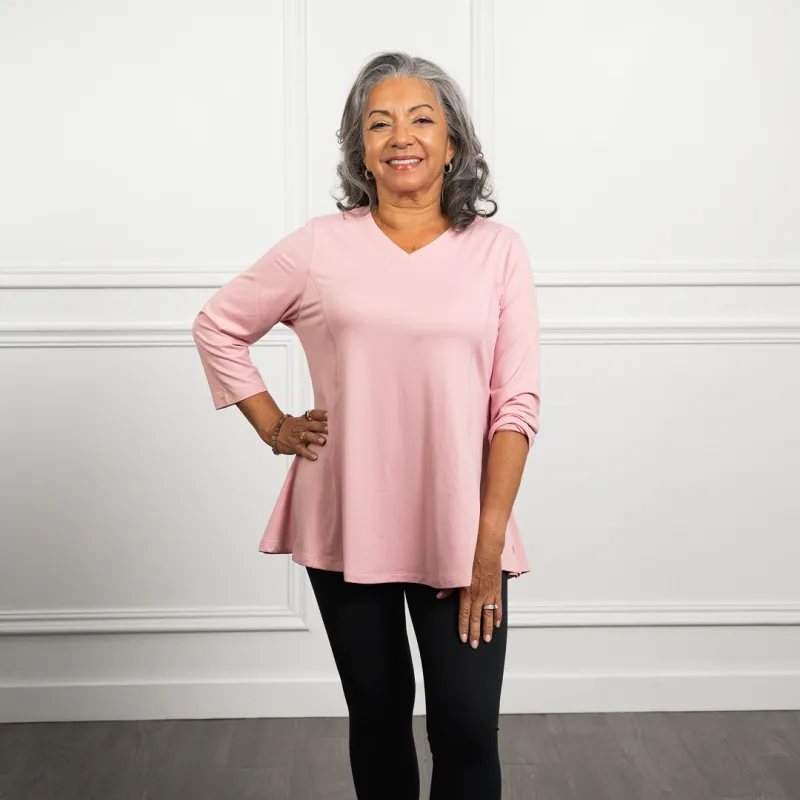 Anti-Muffin Top Flowy 3/4 Sleeve (Petite) sold by Any Age Activewear