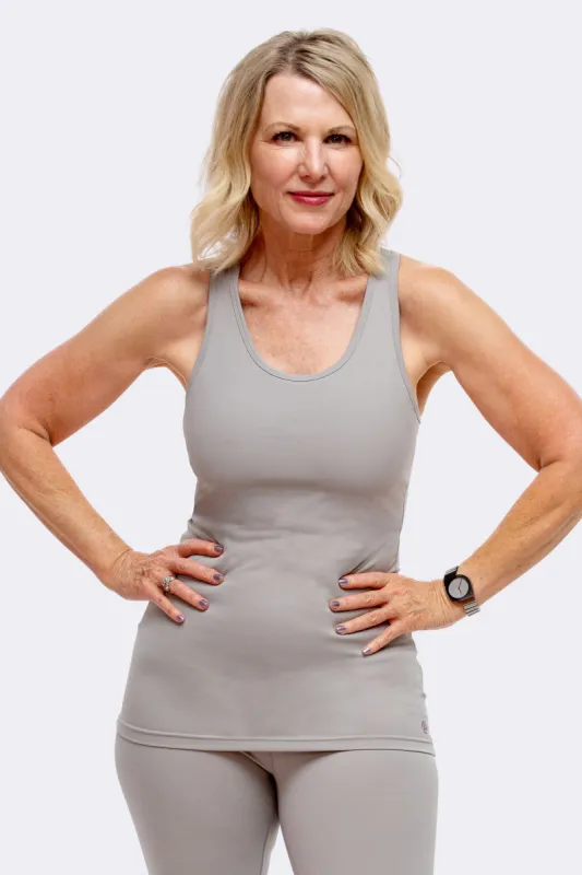 Complete Coverage Tummy Control Sport Tank with Bra sold by Any Age Activewear