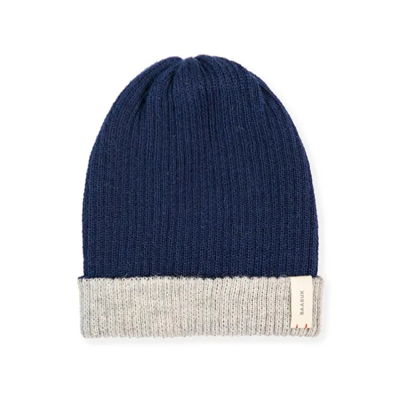 Alpaca Beanies - Reversible Marine Blue sold by Baabuk