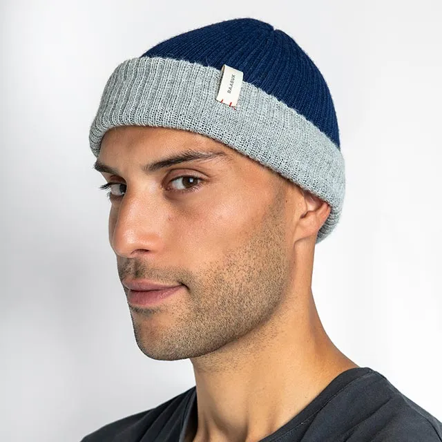 Alpaca Beanies - Reversible Marine Blue sold by Baabuk product image thumbnail 3