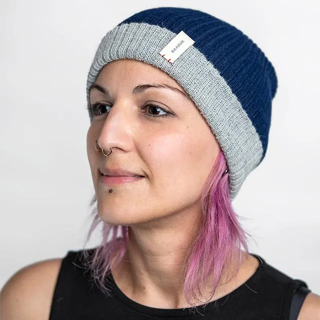 Alpaca Beanies - Reversible Marine Blue sold by Baabuk product image thumbnail 4