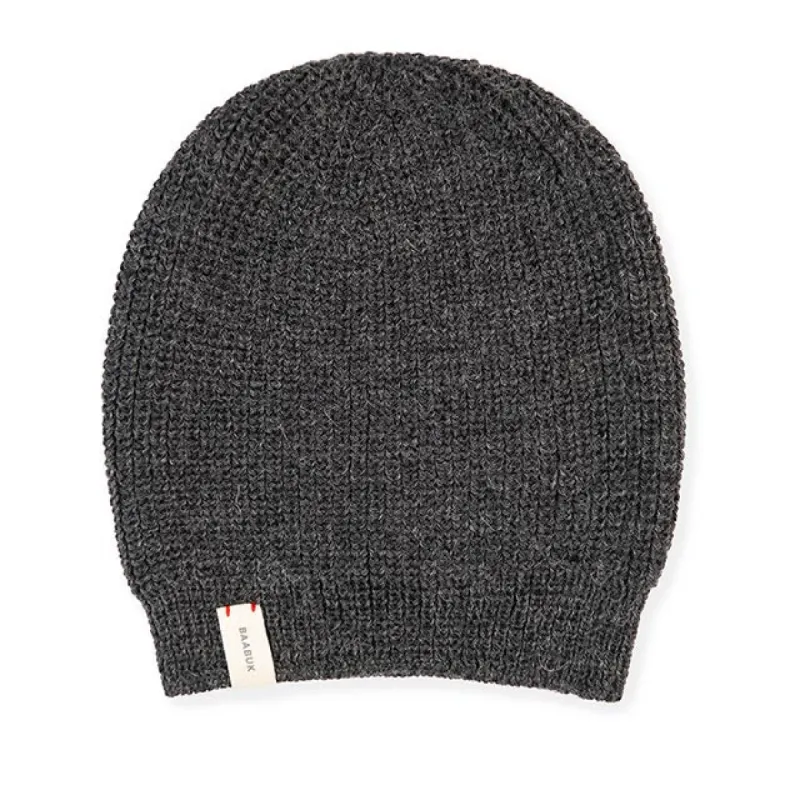 Alpaca Beanies - Dark Grey sold by Baabuk