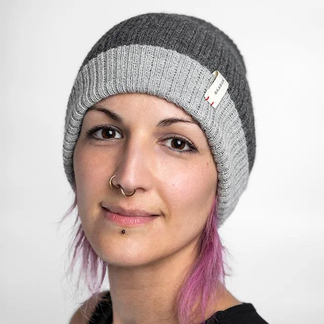 Alpaca Beanies - Reversible Dark Grey sold by Baabuk product image thumbnail 3