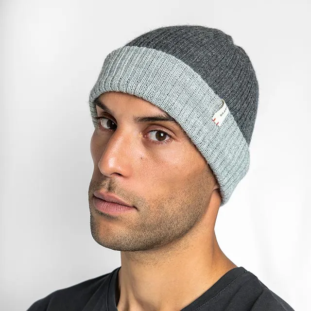 Alpaca Beanies - Reversible Dark Grey sold by Baabuk product image thumbnail 4