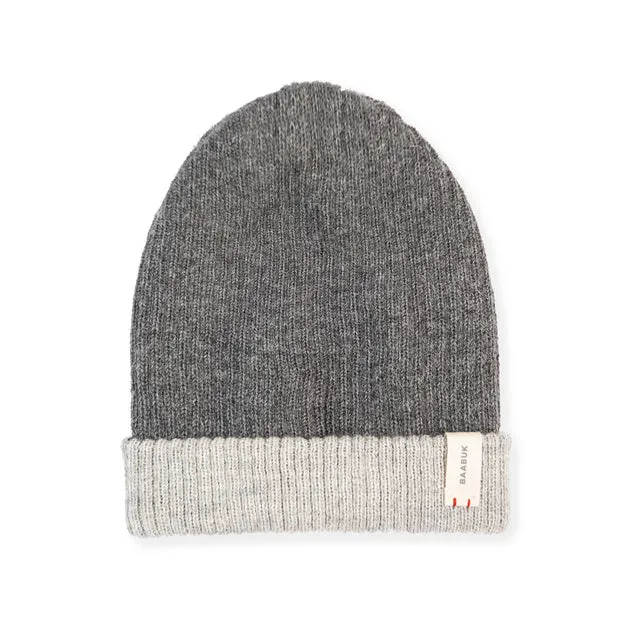 Alpaca Beanies - Reversible Dark Grey sold by Baabuk