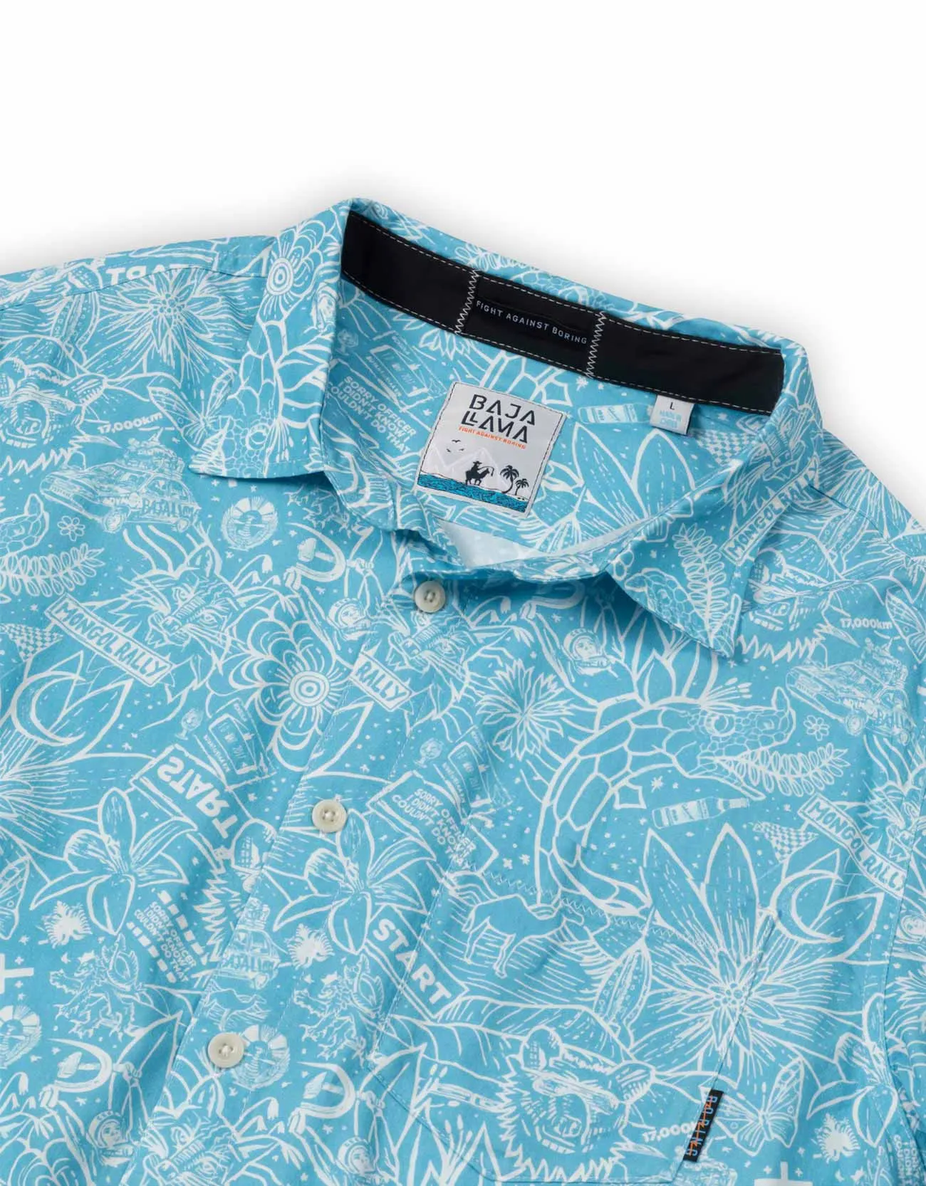 MONGOL RALLY BLUE - 7-SEAS™ BUTTON UP sold by Baja Llama product image thumbnail 2