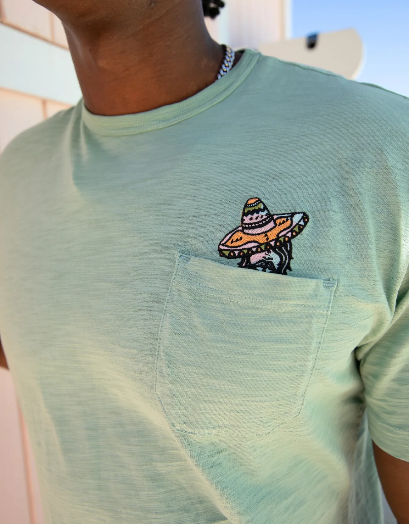 SOMBRERO - SLUB PIMA POCKET TEE sold by Baja Llama product image thumbnail 2