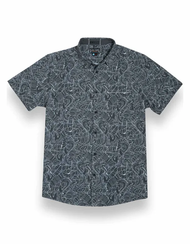 FAIR FIGHT BLACK - VAGABOND™ BUTTON UP sold by Baja Llama