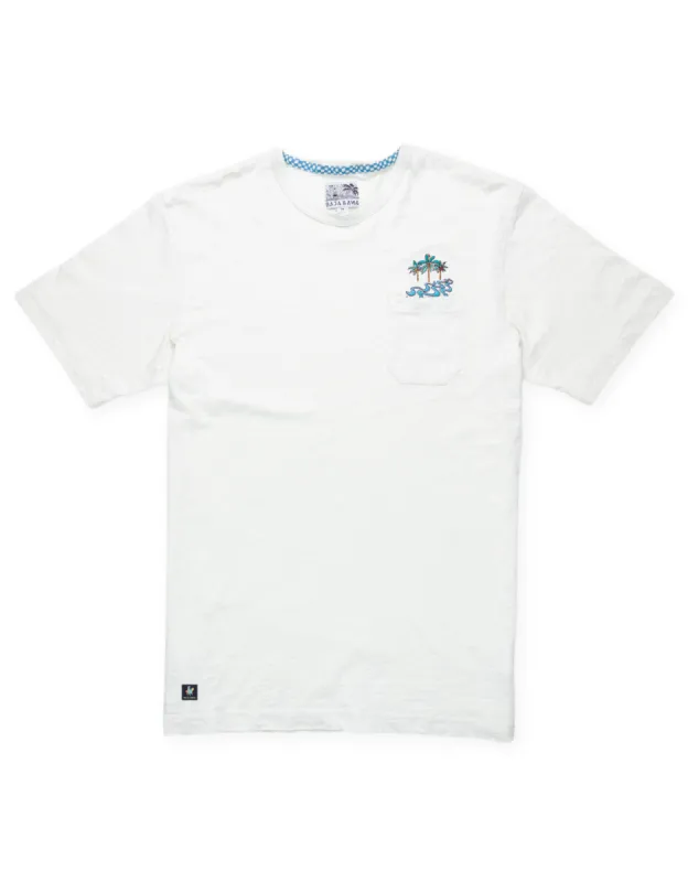 PALMY WAVES - SLUB PIMA POCKET TEE sold by Baja Llama