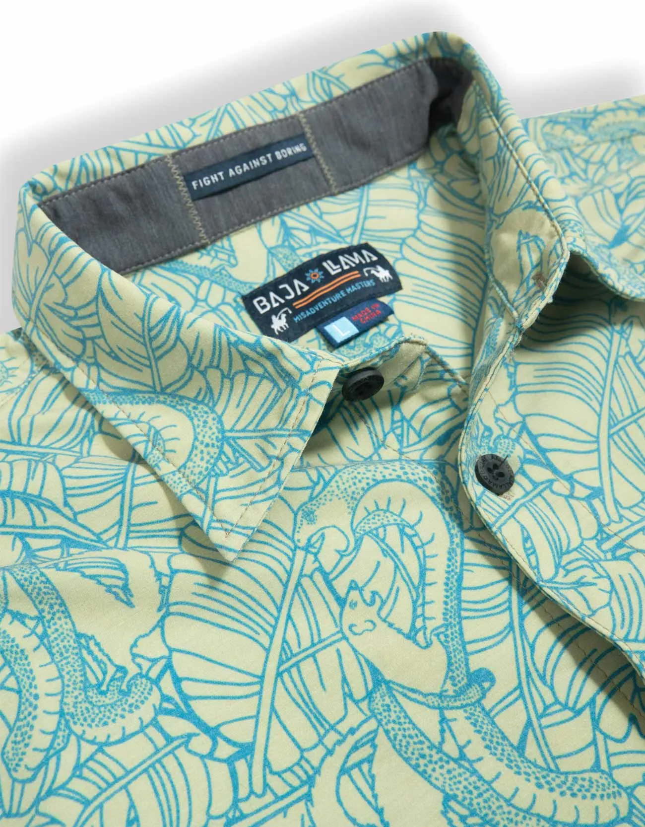 FAIR FIGHT - MOSTAZA YELLOW - VAGABOND™ BUTTON UP sold by Baja Llama product image thumbnail 3