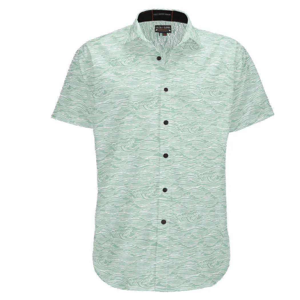 ROLL TIDES - FERN GREEN 7-SEAS™ BUTTON UP sold by Baja Llama