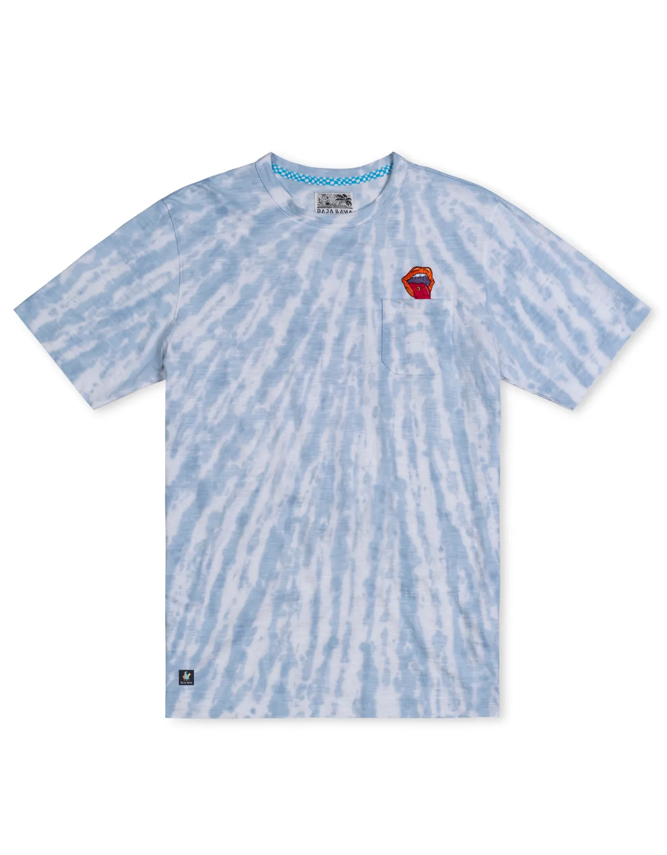 KISS TIE DYE - SLUB PIMA POCKET TEE sold by Baja Llama
