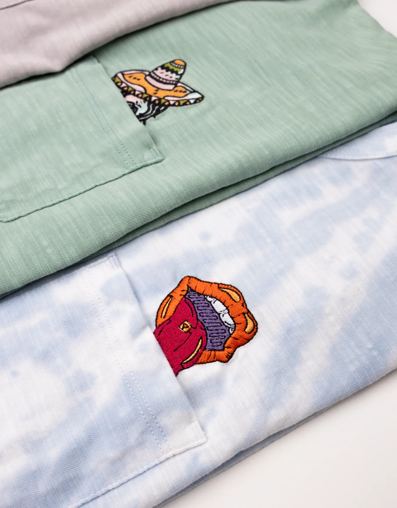 KISS TIE DYE - SLUB PIMA POCKET TEE sold by Baja Llama product image thumbnail 2