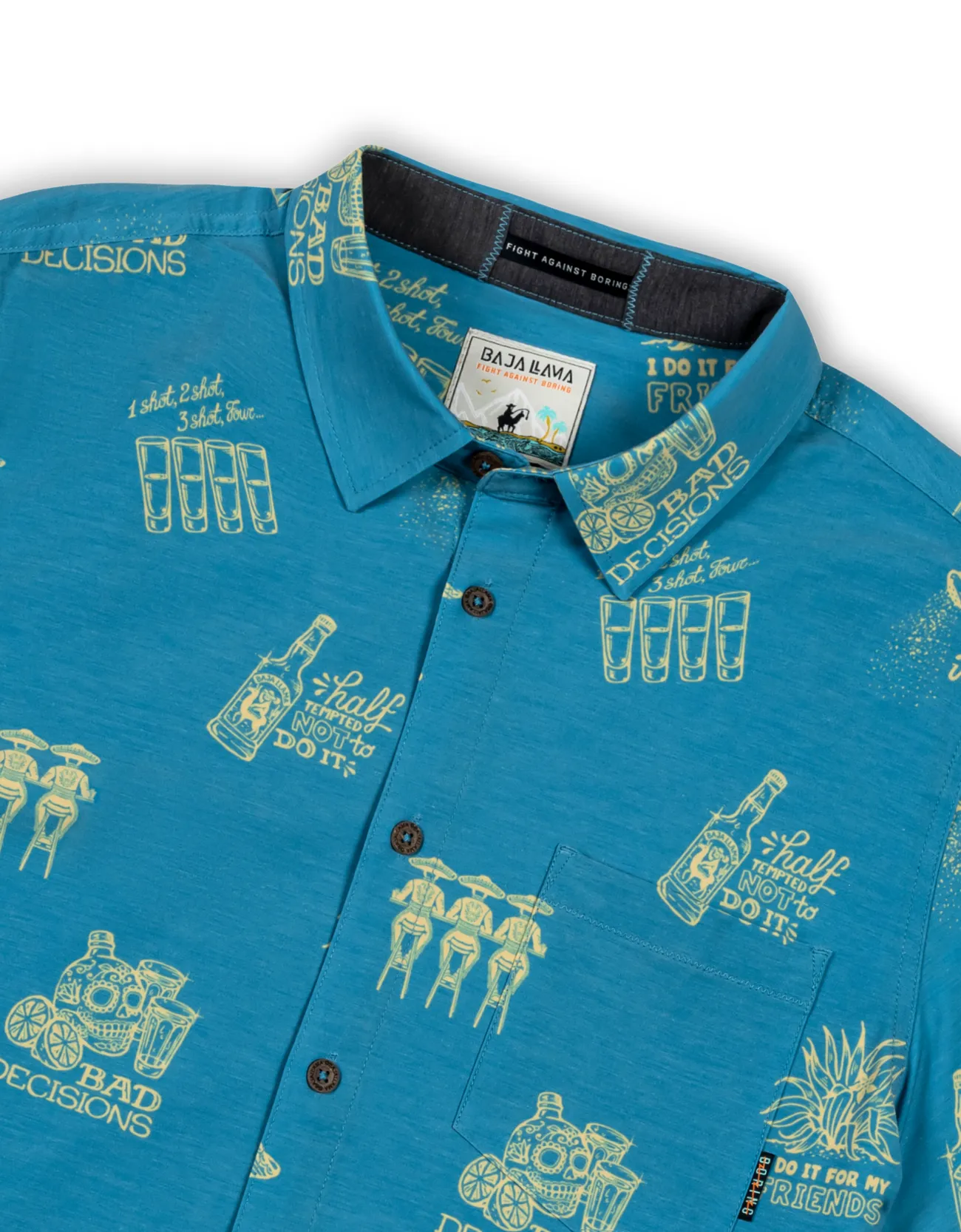 BAD DECISIONS - VAGABOND™ BUTTON UP sold by Baja Llama product image thumbnail 5