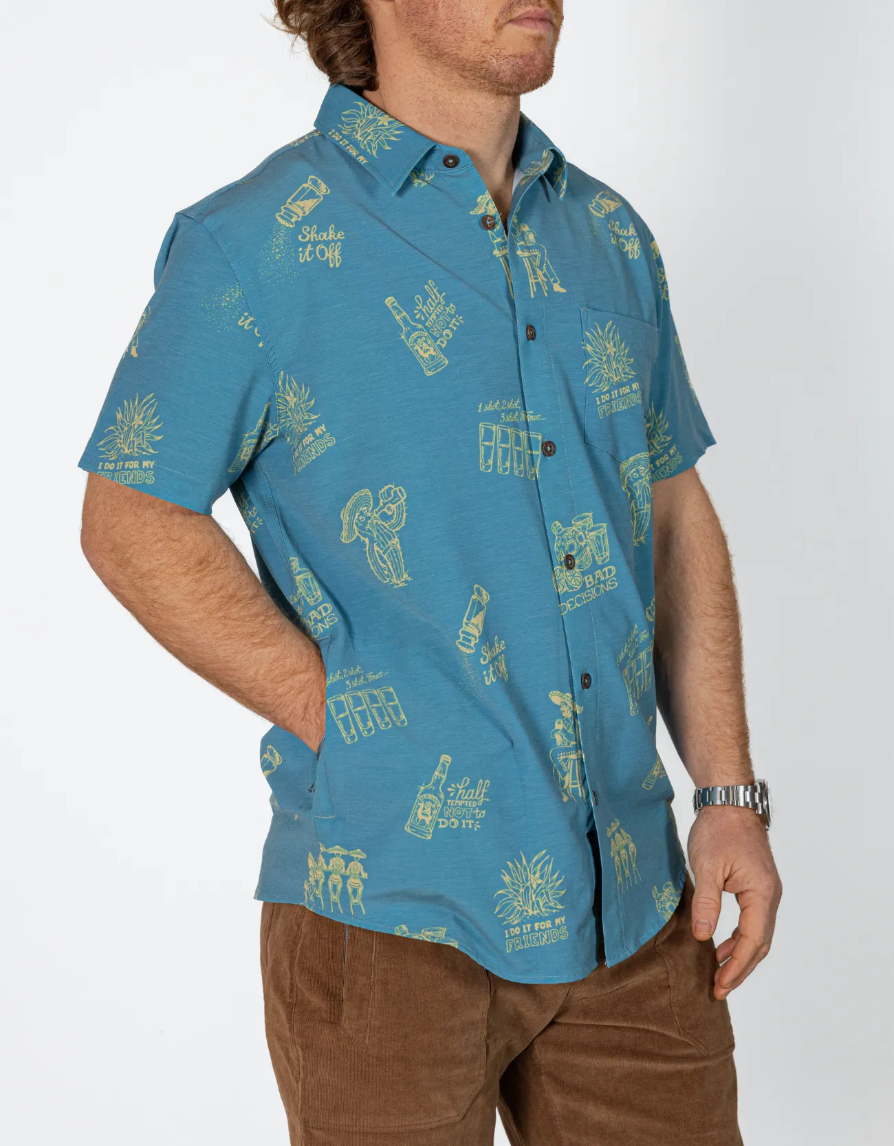 BAD DECISIONS - VAGABOND™ BUTTON UP sold by Baja Llama product image thumbnail 4