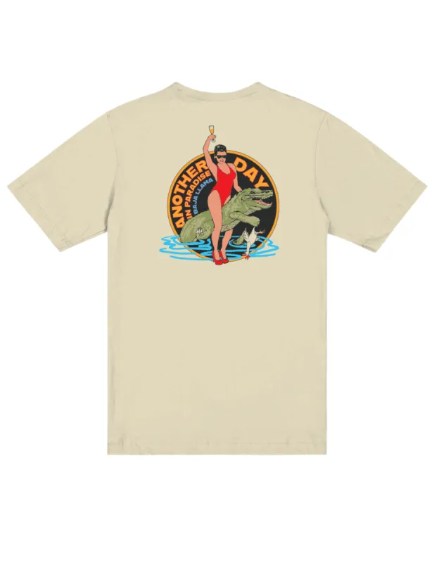 GIRL CROC - CREAM PRIMO GRAPHIC TEE sold by Baja Llama