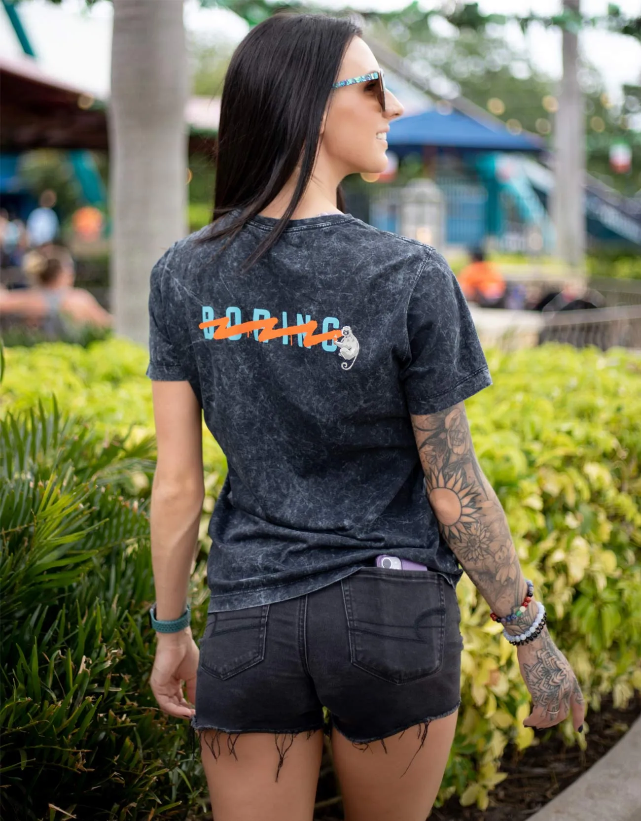 THE BORING TAGLINE - BLACK PRIMO GRAPHIC TEE sold by Baja Llama product image thumbnail 2