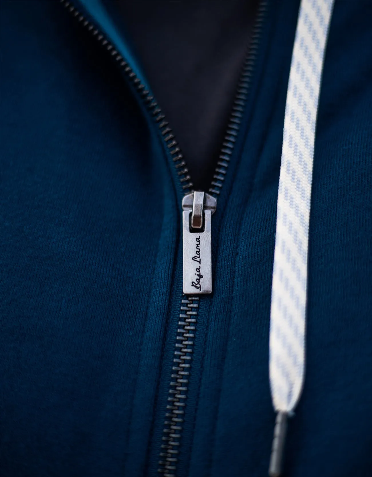 BAIKAL ORGANIC ZIP HOODIE - BLUE sold by Baja Llama product image thumbnail 3