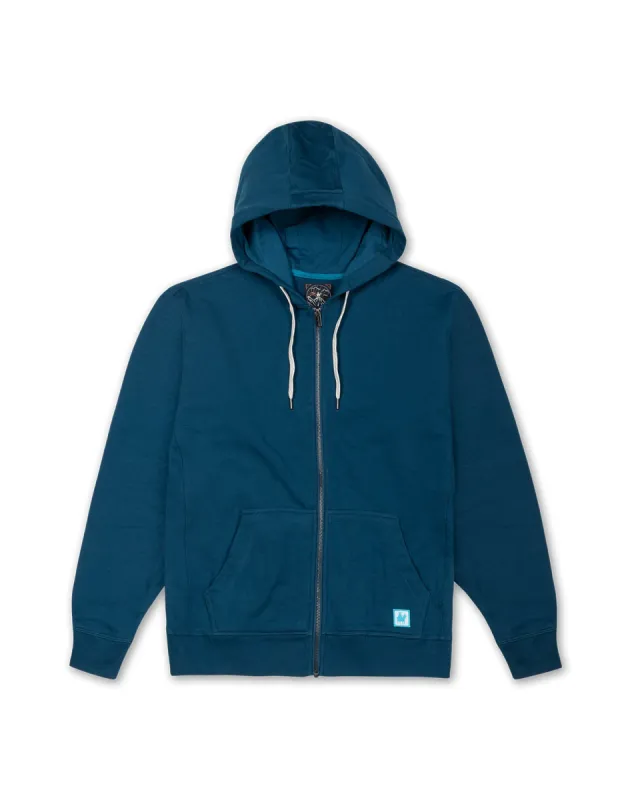 BAIKAL ORGANIC ZIP HOODIE - BLUE sold by Baja Llama
